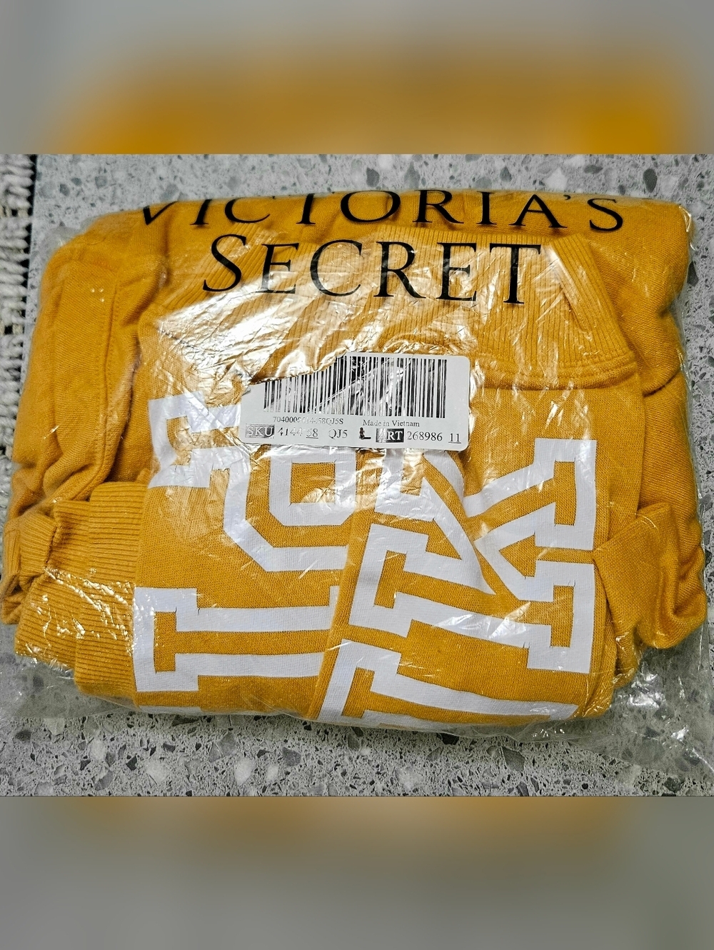 PINK Victoria's Secret Logo sleeve crew neck sweatshirt pre-owned vintage large - Picture 6 of 8